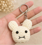 Crochet bunny keychain