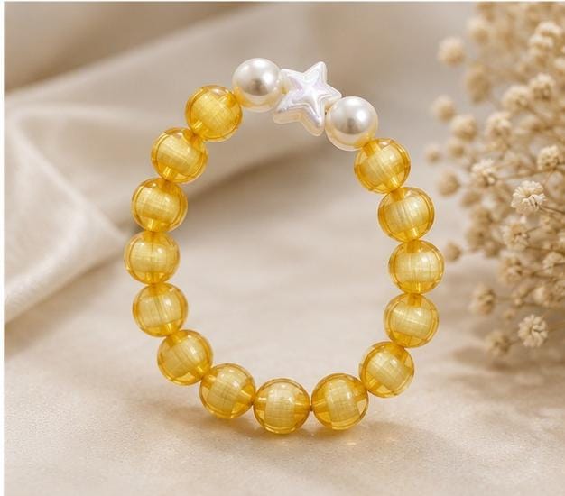 Golden Pearl Star Bracelet