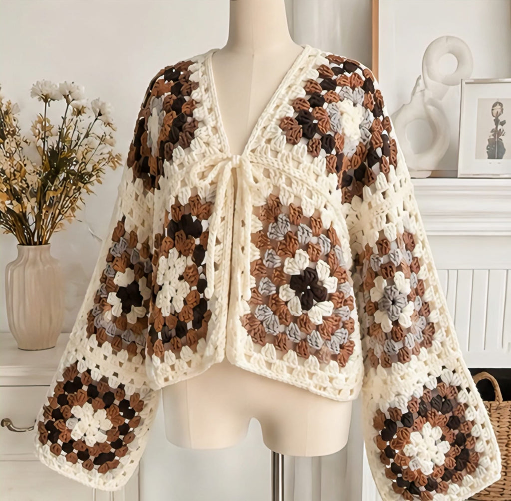 Neutral Warmth Crochet Jacket